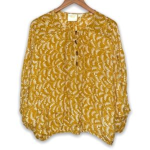 SOLD - Maeve Anthro Floral Flowy Shirt